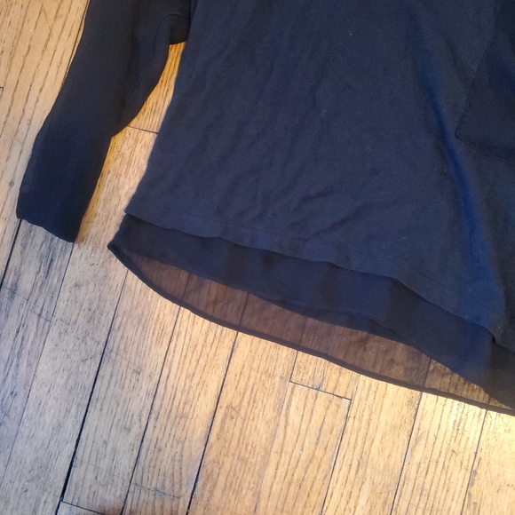 CLOSET CLOSING 7/31 rag & bone long sheer sleeves black small top - Picture 2 of 12
